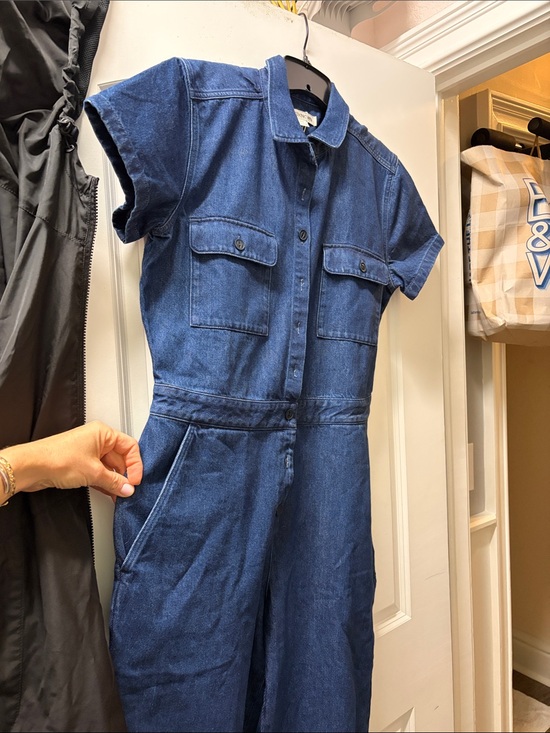 Outerknown Pants - Outerknown Indigo Denim Short-Sleeve Jumpsuit